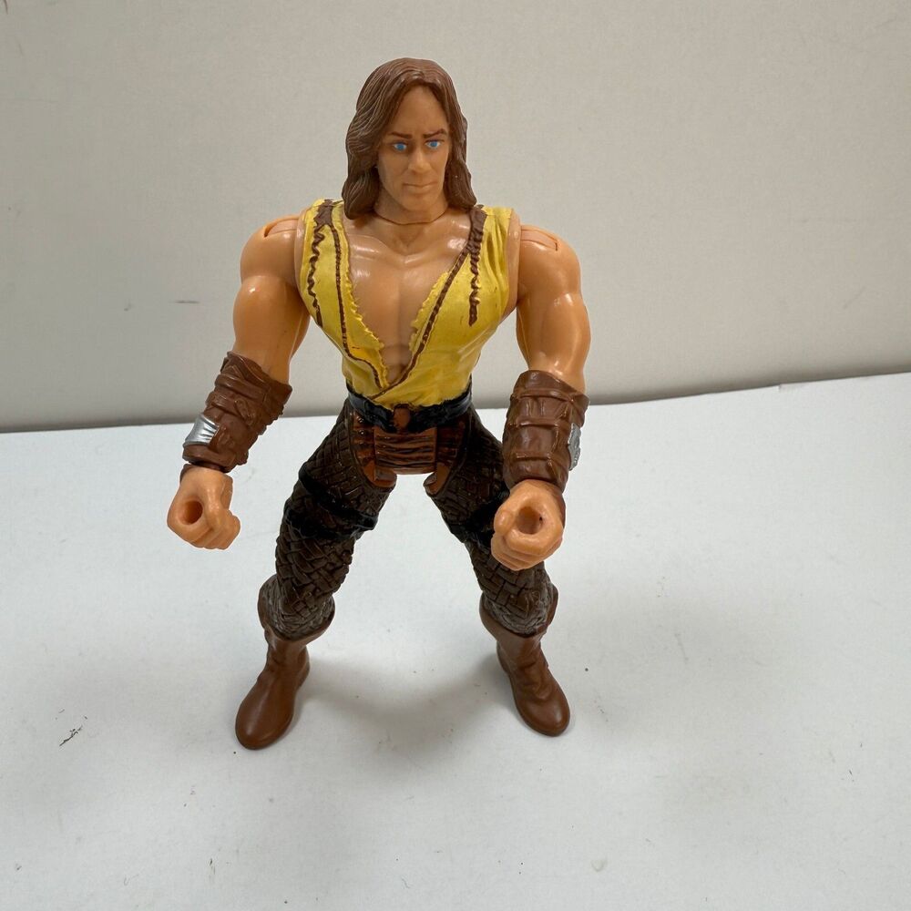 Toy Biz 1996 Hercules Yellow Vest Brown Pants Plastic Action Figure 5”